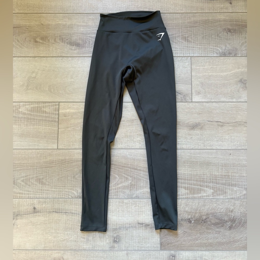 Gymshark Power Dark Green Srunch Bum High-Waisted Leggings Size XS - Picture 2 of 6